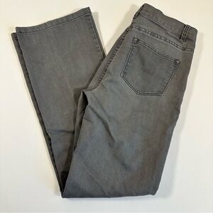 Peck & Peck Weekend Womens Size 8 Gray Stretch Jeans Straight Bootcut Mid Rise